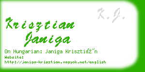 krisztian janiga business card